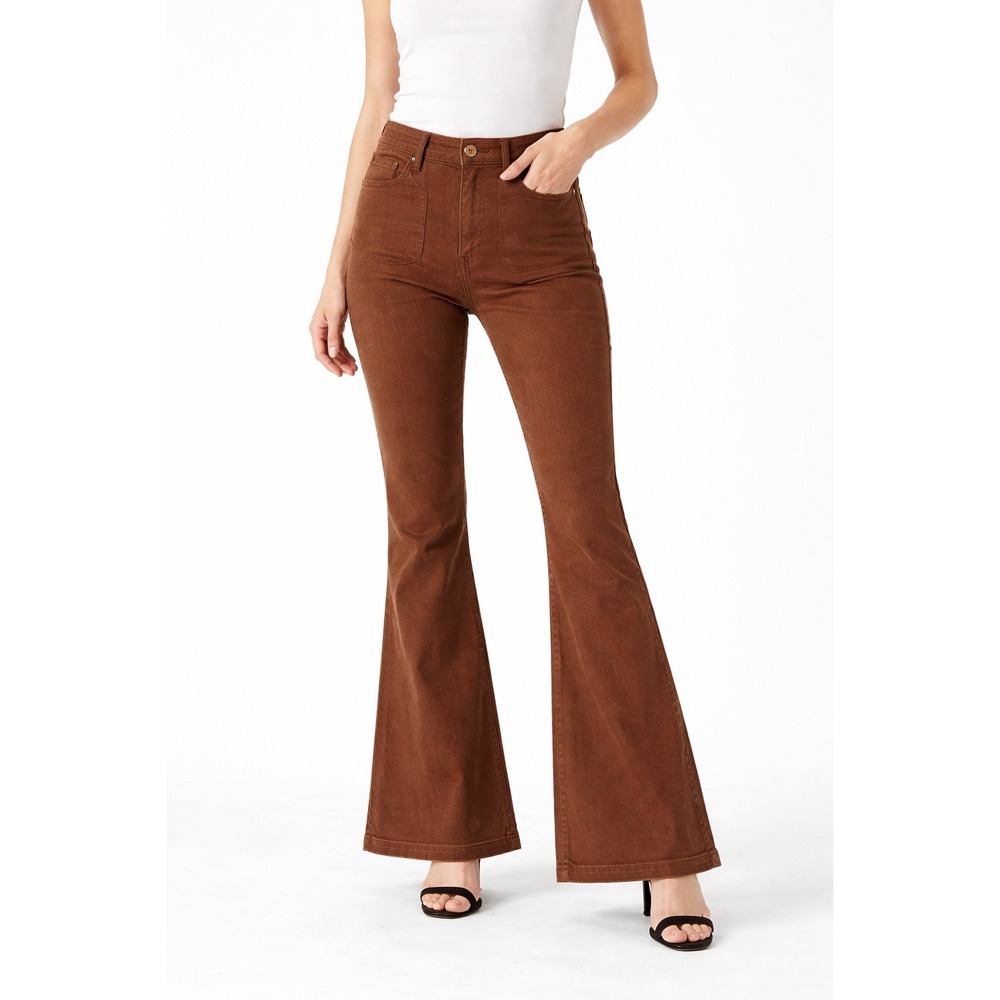 NWT Hollister Vintage Flare Jeans Women 29x30 Brown High Rise Stretch Y2K 5s